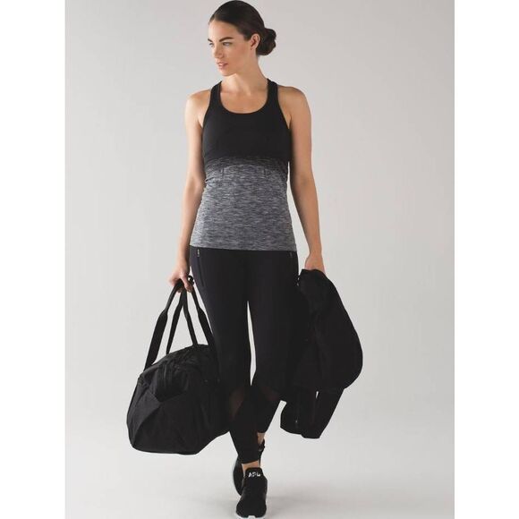 LULULEMON ATHLETICA Swiftly Tech Racerback 'Black White Ombre' Size 2 - Picture 1 of 6